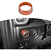 Red Headlight Switch Cover Trim Button Panel For 2018-2020 Jeep Wrangler JL
