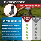 SS Sleeve Stars Ankle Brace with Removable Strap Black 10-12 in view 6