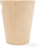 Umbra Woodrow 2 Gallon Wooden Trash Can Modern Wastebasket Natural Finish view 9