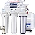 iSpring PH100 Alkaline Reverse Osmosis Water Filter System, pH+ Remineralization 6-Stage Under Sink RO Drinking Water Filtration System 100 GPD Fast Flow 1:1 Pure to Waste Ratio, US Made Filters