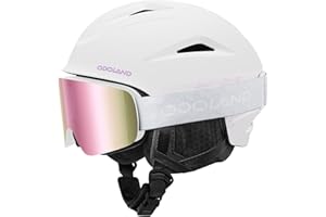 Odoland Ski Helmet, Snowboard Helmet with Ski Goggles for Adults and Youth, Audio Compatible, Shockproof, Windproof, Safety Snow Sports Helmet and Protective Glasses for Men Women