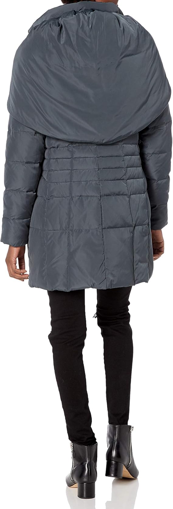 Cole Haan 可汗 披肩领 女式中长款连帽羽绒服 M码0.9折.86 海淘转运到手约￥272