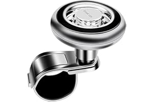 Riloer Car Handle Spinner Steering Wheel Knob Universal Metal Steering Wheel Assistive Ball Premium Quality Power Handles(Bla