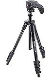 Manfrotto Compact Action Aluminum 5-Section Tripod Kit with Hybrid Head, Black (MKCOMPACTACN-BK)