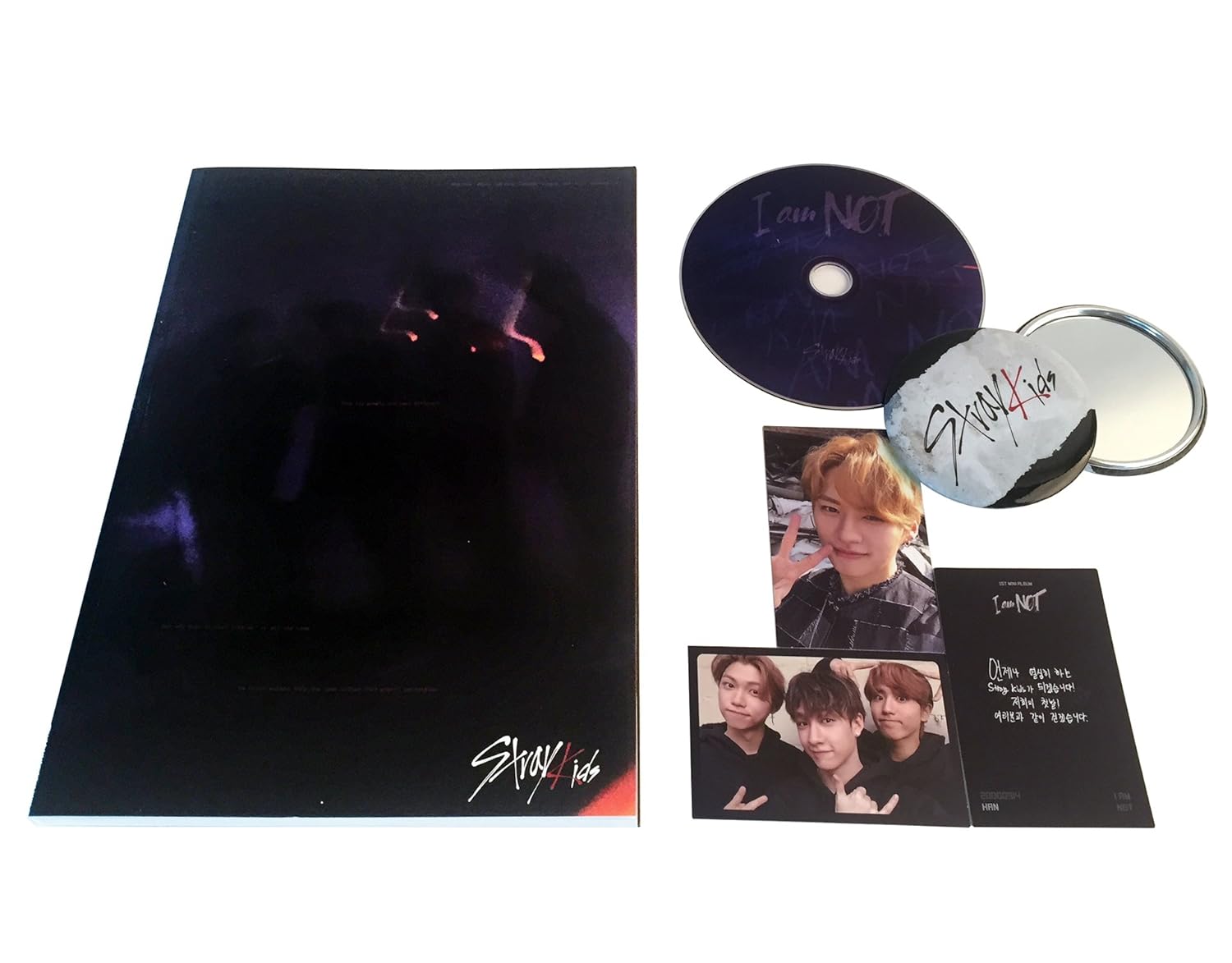 STRAY KIDS 1st Mini Album - I am NOT [ NOT Ver. ] CD + Photobook + 3