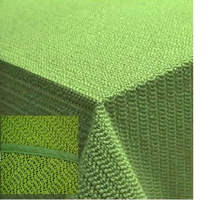 Tischdecke 130 cm rund Gartendecke Saum Abwaschbar Gartentischdecke