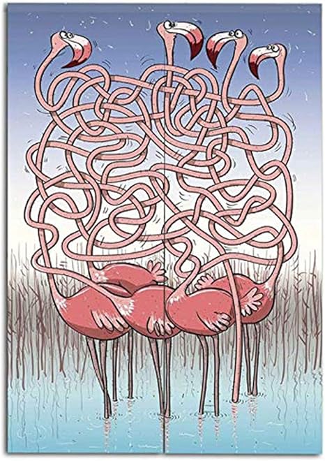 Amazon ダブルプリントのれん 85x150cm 5つのかわいいフラミンゴ迷路ゲームうれしそうな動物漫画リードベッド水 和風高級 のれん目隠しロング暖簾 のれん 65cm モロッコ 柄 のれん のれん街 姫路 のれん オンライン通販