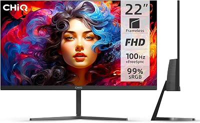 CHiQ 22F650 22 Inch Monitor FHD 1080p 100Hz sRGB 99% HDMI VGA Ultra Slim