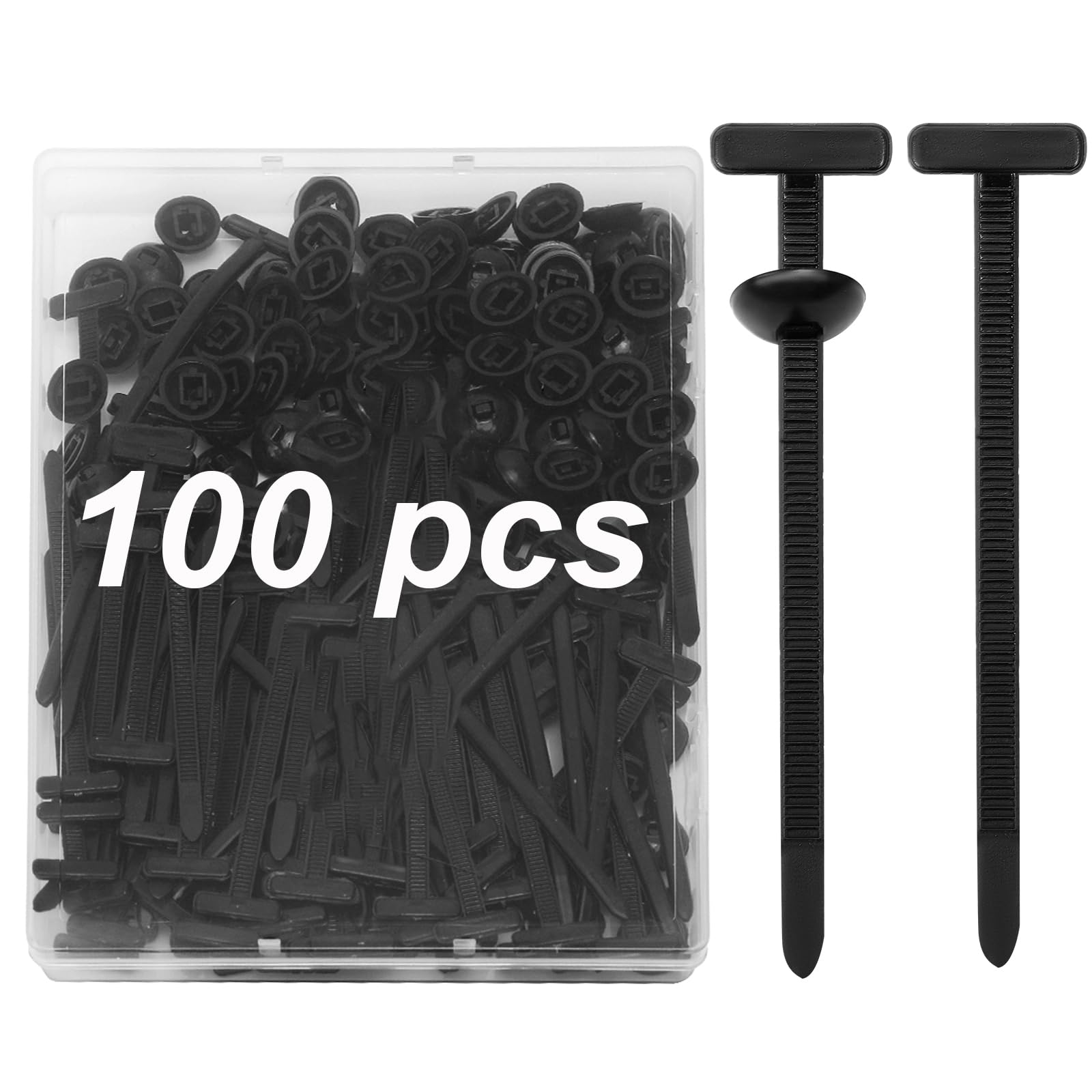 Photo 1 of 100 Pcs Cable Tie Buckle,Nylon Universal Cable Tie Buckle,Zip Clips For Cars Daily Repair Heavy Duty Automotive Self-Locking