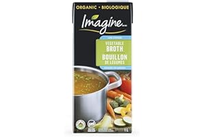 Imagine Organic Vegetable Broth, Low Sodium, 1L (Pack of 12), Black