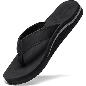 Men's Wide Flip Flops with Orthotic Arch Support Athletic Thong Sandals | Thick Outsole, Cushion Footbed，Orthotic，Fashionable