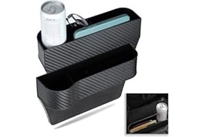 Ouzorp 2 Pack Car Seat Gap Filler Organizer, Multifunctional Car Seat Organizer, Auto Console Side Storage Box, Car Organizer Front Seat for Holding Phone, Car Pocket for Interior Essentials