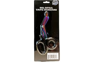 Hockey Scissors - AAA Hockey Pro - Heavy Duty for Hockey, EMT, Tactical, and Sports – Oil Spill/Rainbow Scissors - Veteran Owned
