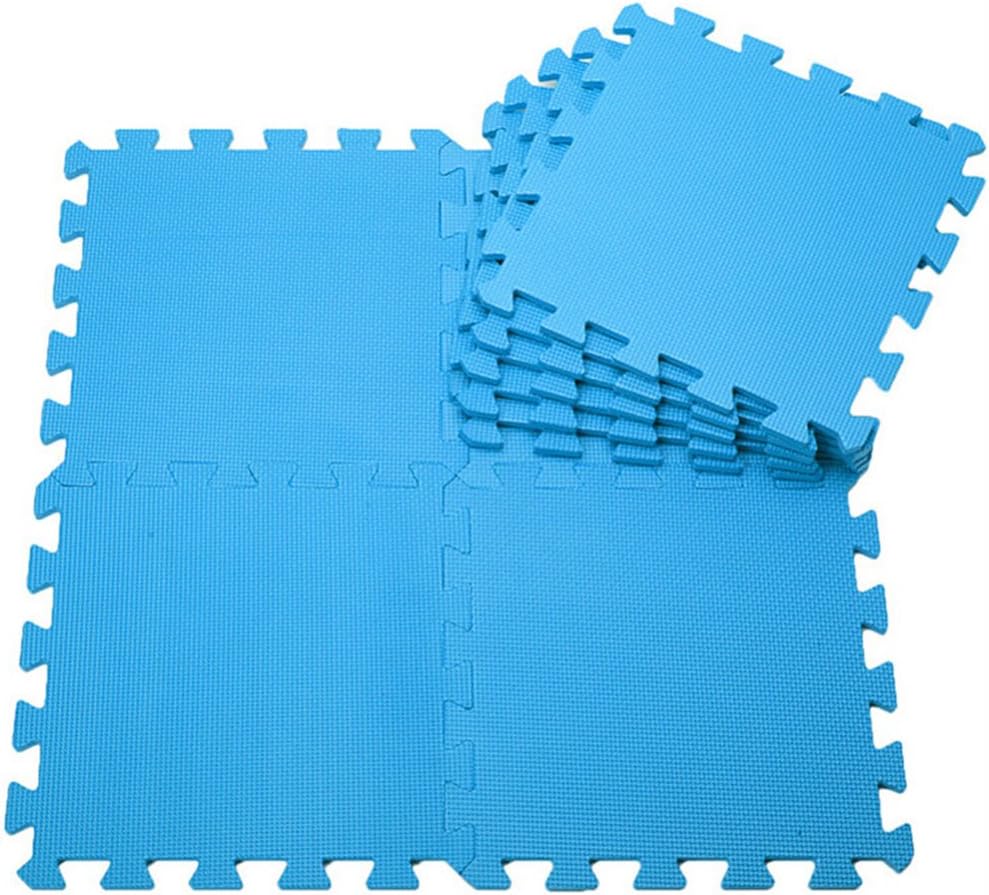 Homeofying 30x30cm 10Pcs/Set EVA Foam Baby Kids Home Exercise Gym Antislip Play Floor Mat Blue