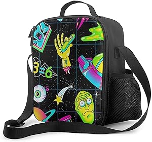 Ri-ck And Mor-ty Anime Lunch Bag Reusable Lunch Box Light And Easy To Carry Bag Insulated Bento Box Large-Capacity Leakproof Lunch Box