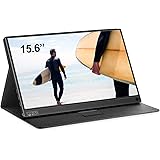 HONGO Portable Monitor 15.6 Inch Computer Display 1920×1080 Full HD IPS Screen USB C Gaming Monitor with Type-C HDMI for Lapt