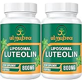 Ulmubra 800MG Liposomal Luteolin Supplement - Maximum Absorption, Premium Antioxidant Supplement for Brain & Overall Well-Being, 120 Softgels - 60-Day Supply