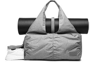 Y.U.M.C. Travel Yoga Gym Bag for Women, Carrying Workout Gear, Makeup, and Accessories, Shoe Compartment and Wet Dry Storage Pockets