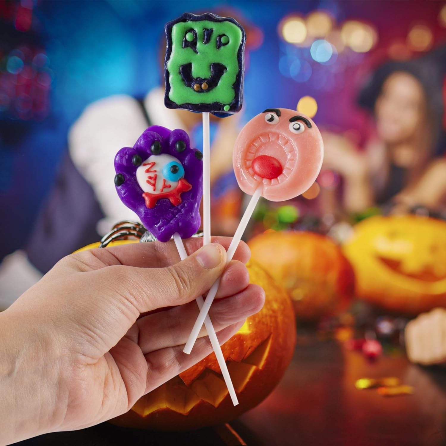 Prextex Halloween Themed Lollipops (12 Pack) Great for Halloween Goody Bags or Halloween Candy: Toys & Games