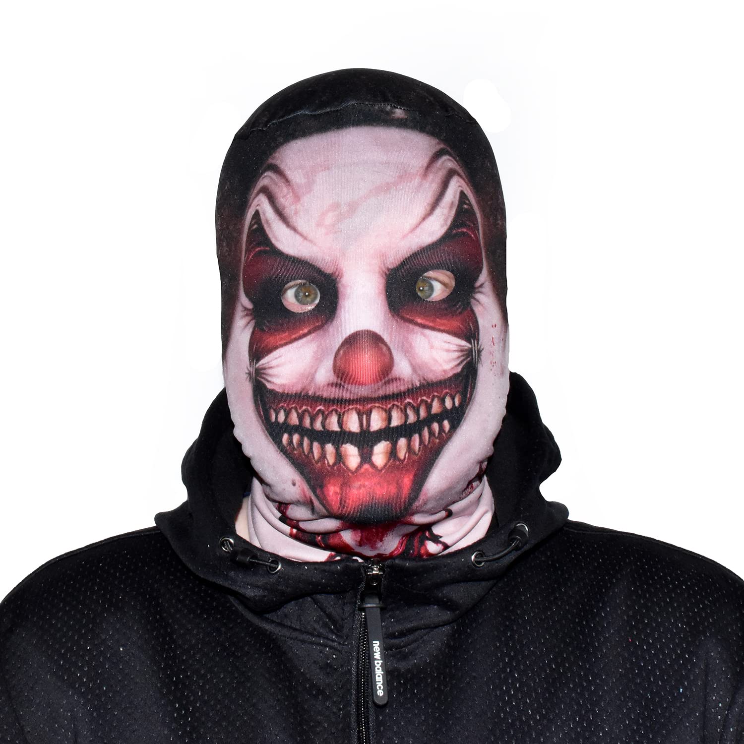 3D Effect Ripped Grin Killer Clown Face Skin Grim Reaper Halloween Horror Mask Made In Yorkshire