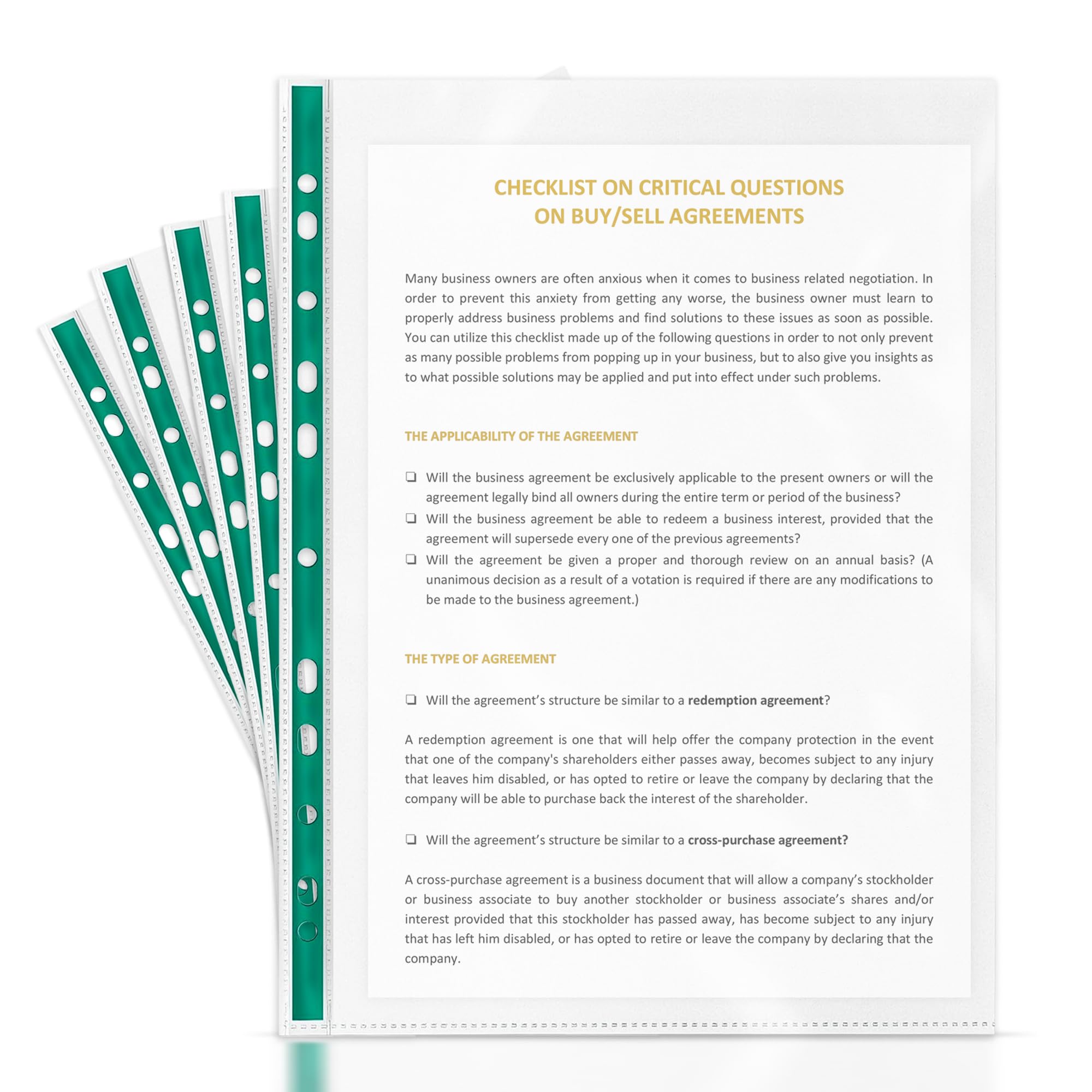 Heavy Duty 100 Extra Strong A4 Punched Pockets Filing Glass Crystal Clear 90 Micron