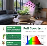 Garpsen 3-Head Plant Grow Light 60 LED Full Spectrum USB Timer 6/12/16H view 4