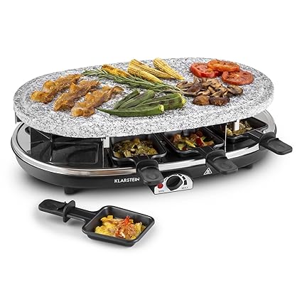 Klarstein Steaklette Raclette-Grill • Tischgrill • Partygrill • Leistung: 1500 Watt • stufenlos regulierbare Temperatur • Nat