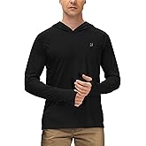 Roadbox Mens UPF 50+ Long Sleeve, Sun Hoodie Fishing Shirts for Men, UV Protection Hooded for Hiking Running Workout