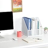 EasyPAG Desk Organizer White 4 Compartments A4 Magazine File Holder Mesh view 7