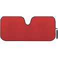 Motor Trend Accordion Red Car Windshield Sun Shade - Car Sun Visor Sun Shade for Car Windshield - Car Window Shades for SUV & Truck - Dash Cover Sun Protection Window Shade Accessories - 58" x 24"