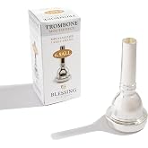 Trombone Mouthpiece 6.5ALL Medium Shallow Cup for Full Sound (MPC65ALLTRB) | 11C Size Equivalent with Large Tenor Shank and Medium Wide Rim with 24.5mm Diameter for Strong Players and All-Around Use