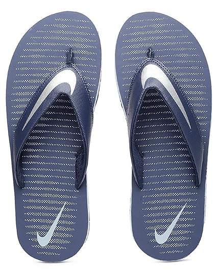 navy blue nike flip flops