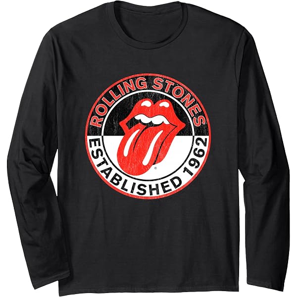 The Rolling Stones 1978 US Tour Official Long Sleeve T-Shirt - Black Band Logo Tee
