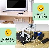 URAQT Self Adhesive Cable Clips 40 Pcs Wall Cable Management Organizer view 6