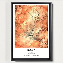 Nome Map Poster, Alaska Map Art Poster, Map Decor
