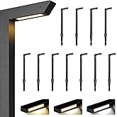Gardencoin 3CCT LED Low Voltage Landscape Pathway Light, 12V Premium 3000K/4000K/5000K Selectable Path Lights Wired, Modern W