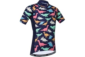 Weimostar Kids Cycling Jersey Short Sleeve Cartoon Road Mountain Bike Top