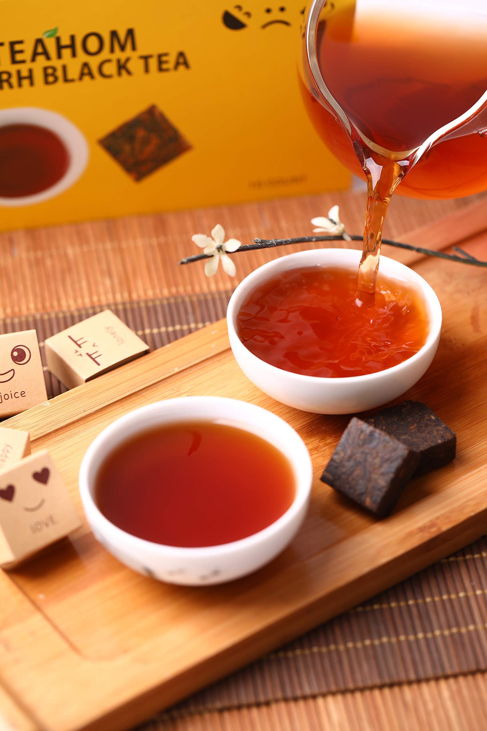 Chinese Tea Puerh,Yunnan Pu-erh Tea Cake-premium Mood Original Ripe Pu\'erh Tea,Pu-erh Fermented Bulk Black Tea,Loose Leaf Aged Pu Erh Tea-delicious In Non-gmo Shu Puerh China Tea 10 Count