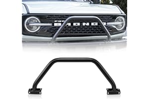 FieryRed OEM Version Front Bumper Bull Bar for Ford Bronco Accessories 2024 2023 2022 2021 2/4 Doors, Only fit Modular Steel Front Bumper, Rust-Resistant Grille Guard, Not for Bronco Sport