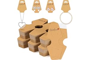 ovsor 𝟏𝟎𝟎𝐩𝐜𝐬 𝐁𝐫𝐚𝐜𝐞𝐥𝐞𝐭 𝐂𝐚𝐫𝐝𝐬 - 𝐒𝐭𝐮𝐫𝐝𝐲 Earring Packing Cards with 𝐒𝐭𝐫𝐨𝐧𝐠 𝐒𝐞𝐥𝐟-𝐀𝐝𝐡𝐞𝐬𝐢𝐯𝐞 for Small Business Selling, Bracelets, Necklaces, Earrings, Key-Chain