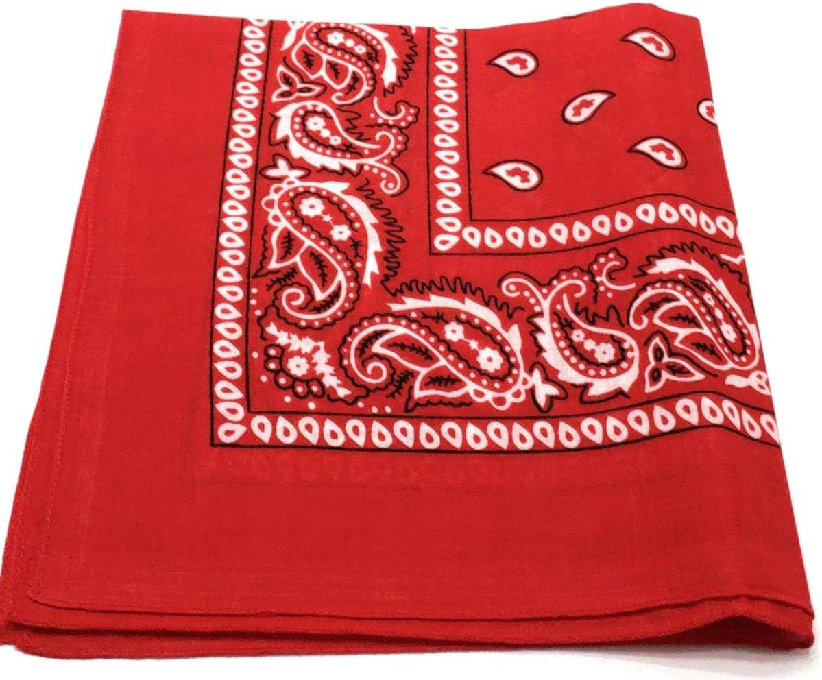 Must Have Itemz1 Dozen Paisley Bandanas 100% Cotton Double Sided Scarf (Many Colors) by M.H.I. U.S.A. Seller!!