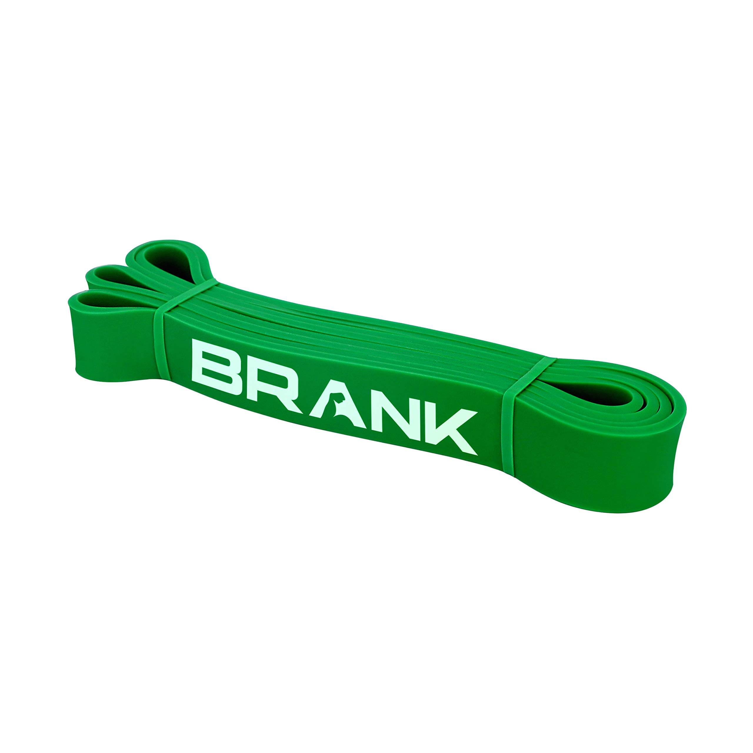 BRANK SPORTS Pull Up Bands - Resistance Bands for Pull Ups with Exercise Guide - Strong Pull Up Resistance Bands to Stretch, Build Muscle Mass & Strength - Latex Loop Workout Bands - Green 32-54kg