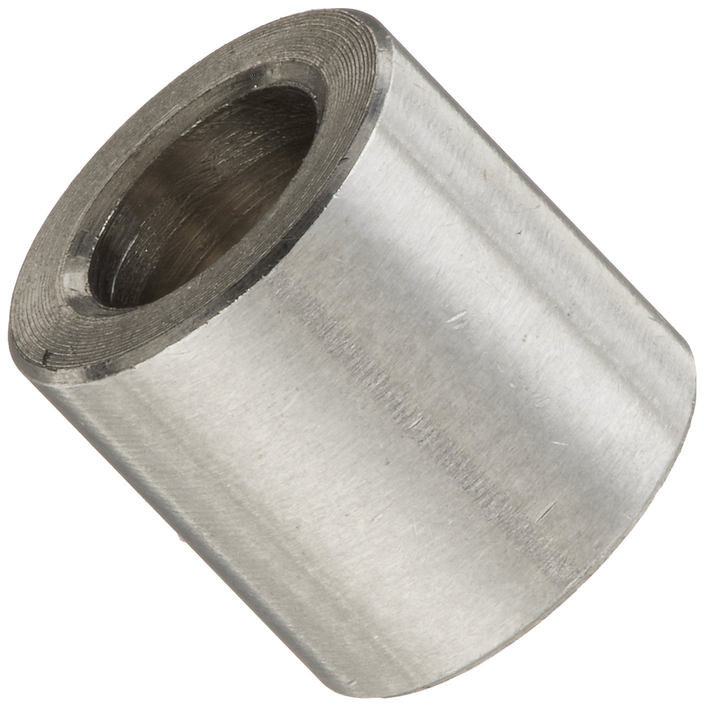 Round Spacer, 188 Stainless Steel, Plain Finish, 6 Screw Size, 1/4" OD, 0.14" ID, 1/4" Length