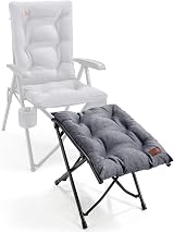 EVER ADVANCED Folding Camping Footrest Ergonomic Ottomans 90kg Cap Light Grey