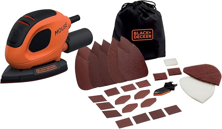 Black Decker Bew230bc Qs Bew230bc Qs Lijadora Mouse 55w Con 15 Accesorios Y Bolsa Amazon Co Uk Diy Tools