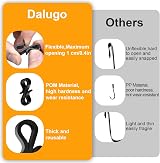 Dalugo 120 Pcs Gutter Hooks for Outdoor Lights Black Plastic Clips view 2