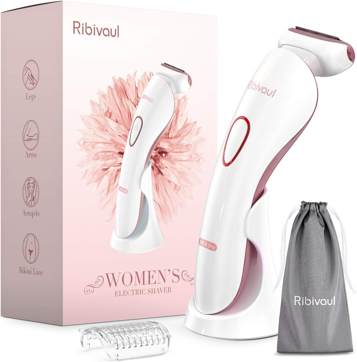 Electric Lady Shaver, Ribivaul Electric Women Razor Bikini Trimmer