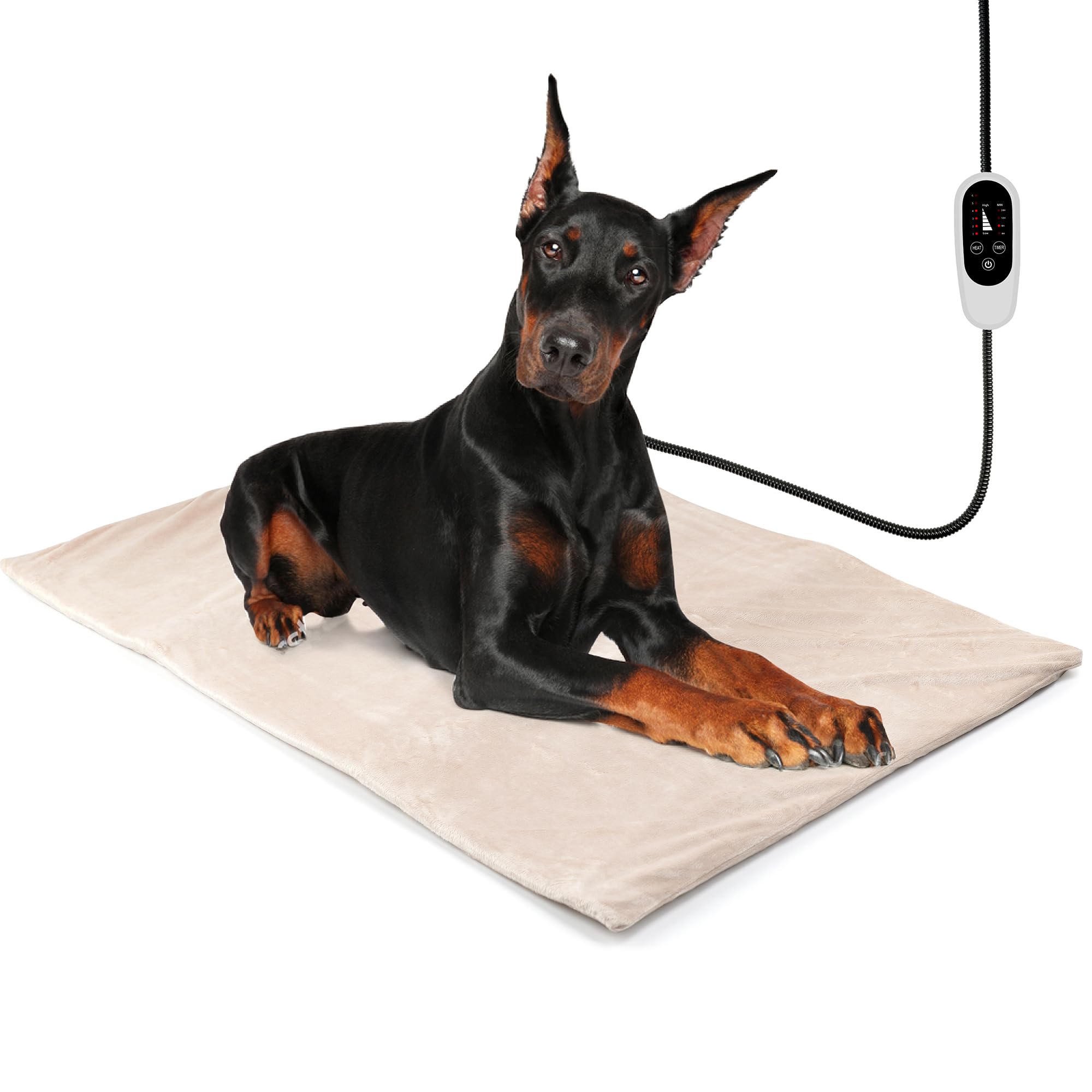 Photo 1 of NICREW Large Dog Heating Pad, 35.4" x 23.6" Temperature Adjustable Heated Dog Bed with Auto Shut Off Timer, Indoor Pet Heated Bed Mat for Cats and Dogs