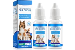 Dog Ear Drops, Dog Ear Infection Medication - Itch Relief & Soothing - Promote Ears Health, for Cats & Dogs (60ml)