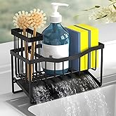 Fssvcd Maifan Sink Caddy Sponge Holder for Kitchen with Brush Holder and Stainless Steel Self Drain Tray, Rustproof Kitchen Sink Organizer for Sponge, Soap Dispenser Storage Accessories